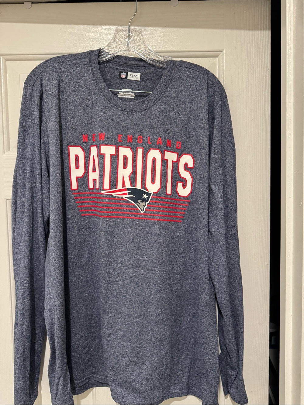 NFL New England Patriots Navy Blue Crewneck with Red & White Logo